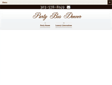 Tablet Screenshot of partybusesdenver.com